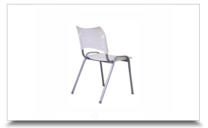 Cadeiras empilhveis para escritrio - Cadeira ISO base prata