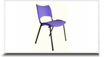 Cadeiras empilháveis para escritório - Cadeira ISO base preta