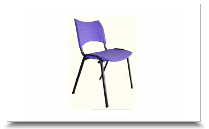 Cadeiras Empilhaveis - Oramento Cadeira ISO base preta