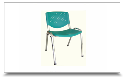 Cadeiras empilhveis para escritrio - Cadeira Prisma base cromada