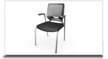 Cadeiras fixas para escritrio - Bezzi brao com reflexo 
