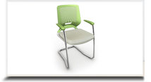Cadeiras fixas para escritrio - Cadeira Aproximao S verde 
