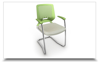 Cadeiras fixas para escritrio - Cadeira Aproximao S verde