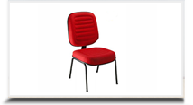Cadeiras fixas para escritrio - Cadeira diretor palito com costura  
