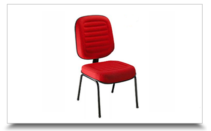Cadeiras fixas para escritrio -  Cadeira diretor palito com costura