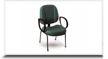 Cadeiras fixas para escritrio - Cadeira diretor lombar palito, com lmina e braos  