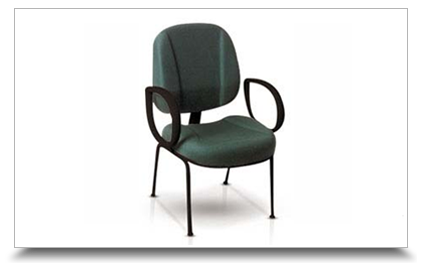 Cadeiras fixas para escritrio - Cadeira diretor lombar palito, com lmina e braos 