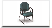 Cadeiras fixas para escritrio - Cadeira diretor lombar sky, com lmina e braos  