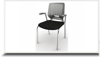Cadeiras fixas para escritrio - Cadeira matrix com braos, base 04 ps
