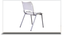 Cadeiras fixas para escritrio - Cadeira ISO branca 