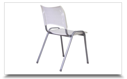 Cadeiras fixas para escritrio - Cadeira ISO branca
