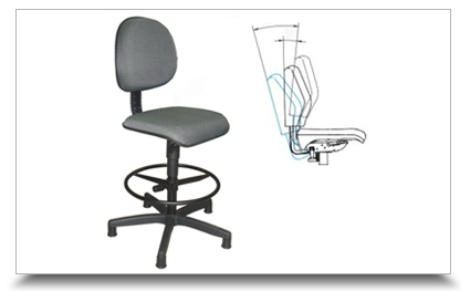 Cadeiras industriais para escritório - Cadeira Caixa II Estofada Executiva Ergonomica 