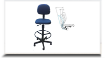 Cadeiras industriais para escritório - Cadeira Caixa II Estofada Secretária Ergonômica