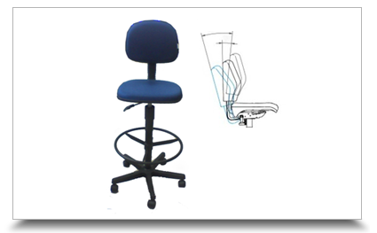 Cadeiras industriais para escritrio - Cadeira Caixa II Estofada Secretria Ergonmica