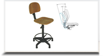 Cadeiras industriais para escritório - Cadeira Caixa II Madeira Ergonômica 