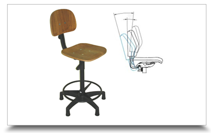 Cadeiras industriais para escritrio - Cadeira Caixa II Madeira Ergonmica