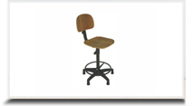 Cadeiras industriais para escritório - Cadeira Caixa II Madeira
