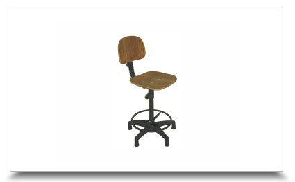 Cadeiras industriais para escritório - Cadeira Caixa II Madeira