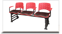 Cadeiras Longarinas para escritrio - Longarina eco ergo c/estofado   