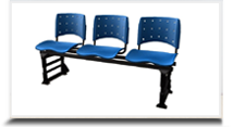 Cadeiras Longarinas para escritrio - Longarina eco ergo s/estofado 