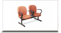 Cadeira Longarina para Escritrio - Longarina diretor economica c/ 2 lugares, com espuma injetada de 5mm