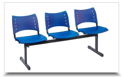Cadeiras Longarinas para escritrio - Longarina Iso