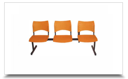Cadeiras Longarinas para escritrio - Longarina ISO 3 lugares