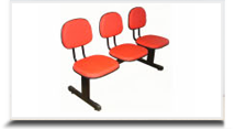 Cadeiras Longarinas para escritório - Longarina secretaria