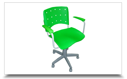 Cadeiras Operacionais - Cadeira Plaxmetal Verde