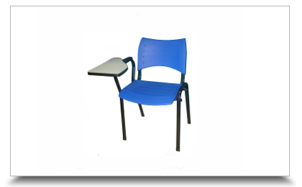 Cadeiras universitrias para escritrio - Cadeira ISO Escamotevel 1 brao