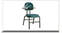 Cadeiras universitárias para escritório - Cadeira universitaria verde dobravél